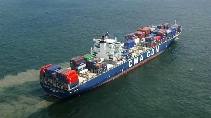 Container ship from shipping partner network